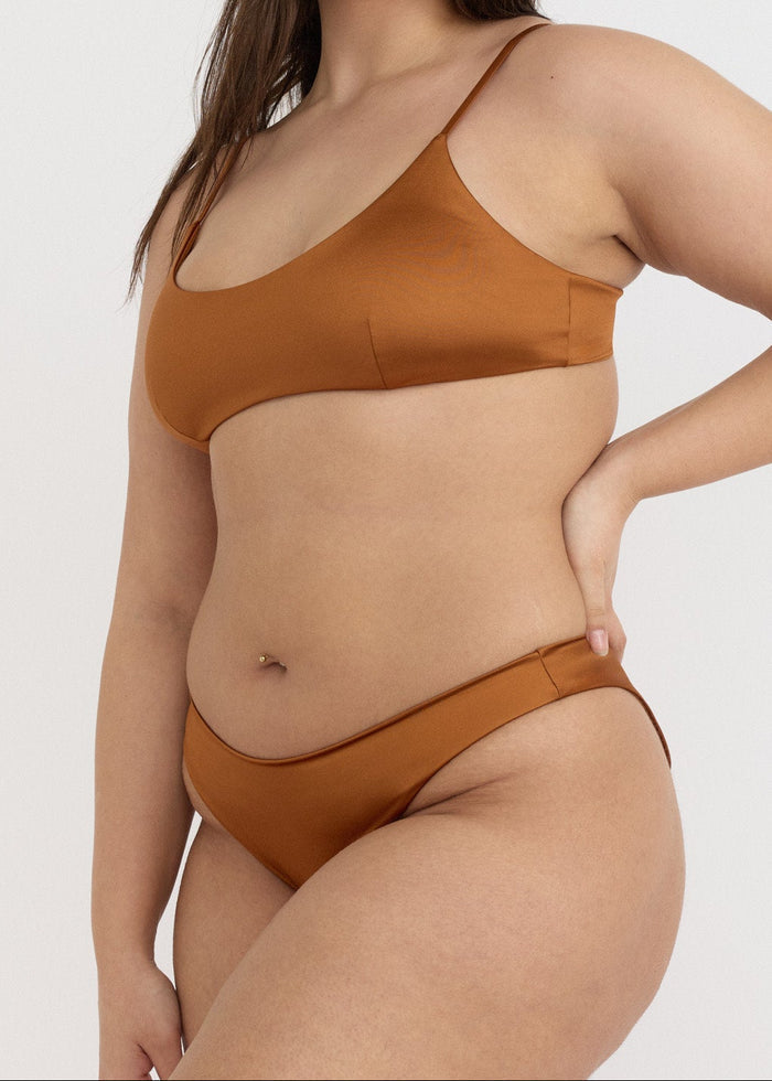 Organic Basics - Solar Swim Cheeky Bikini Bottom - Shimmer Coast -