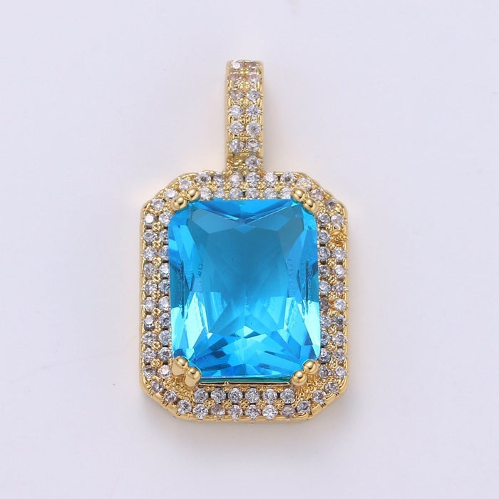 Solitare Gemstone Charm