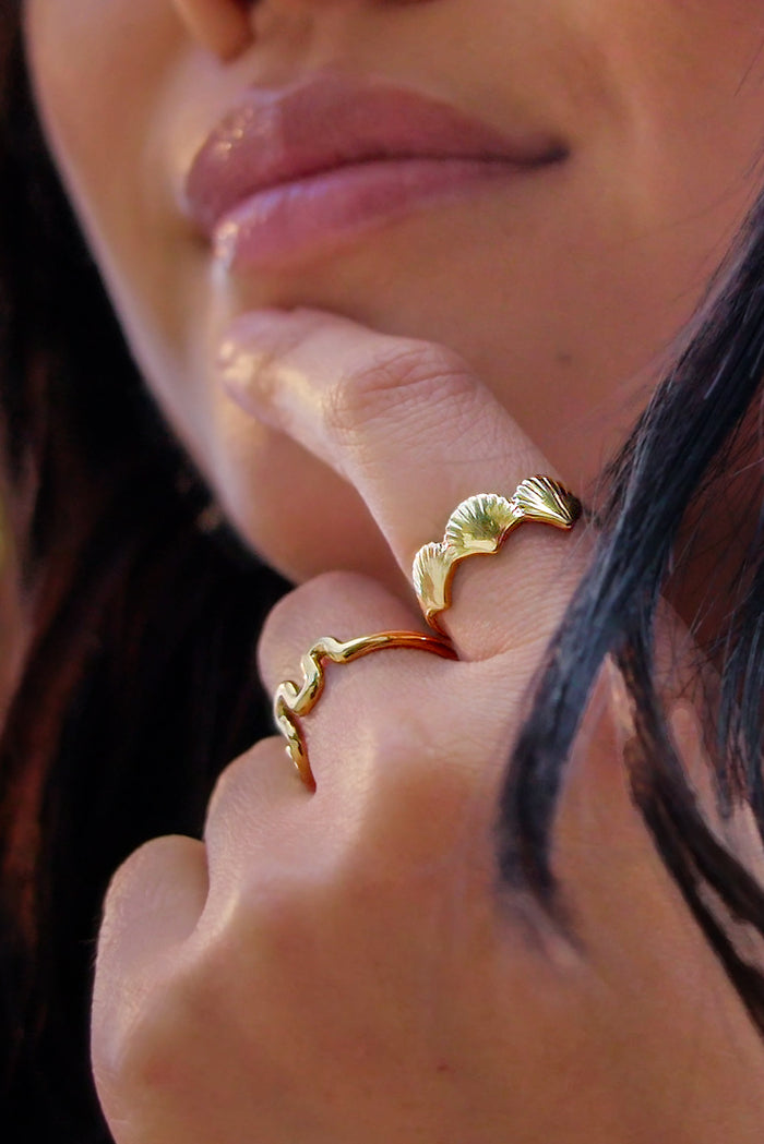 Peter + June - Son of a Beach Ring - 18K Gold Plated -