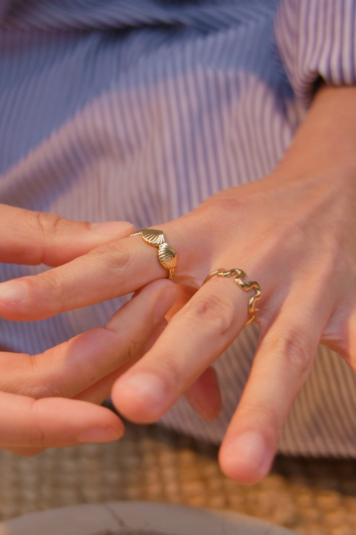 Peter + June - Son of a Beach Ring - 18K Gold Plated -