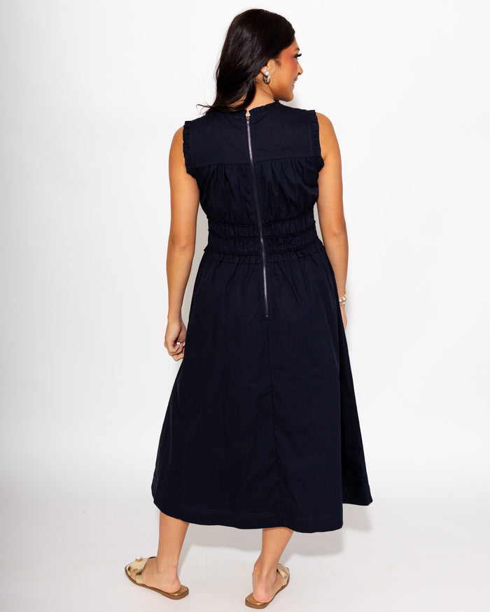 Sophisticated Smocked Midi Dress