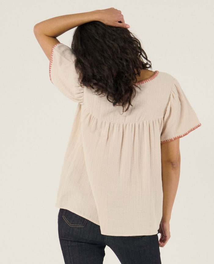 Soraya nursing and maternity blouse - Beige