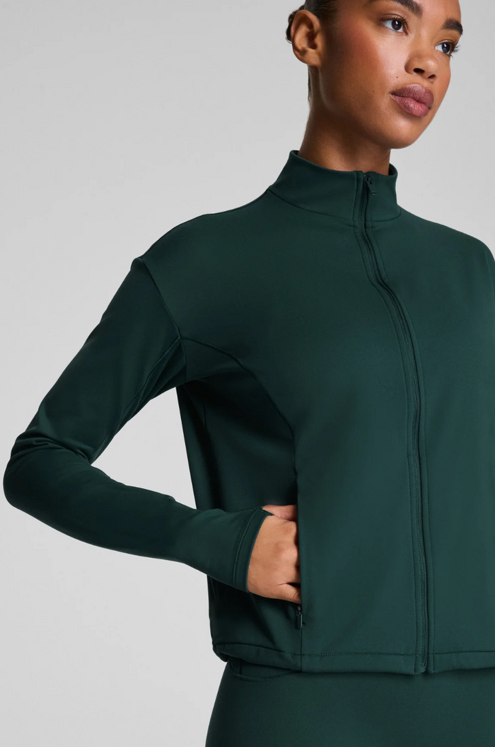 SPANX Get Moving Brushed Full Zip Jacket