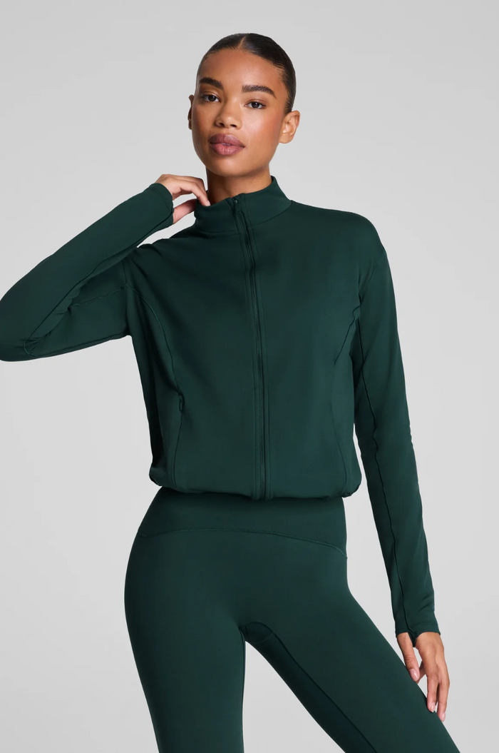 SPANX Get Moving Brushed Full Zip Jacket
