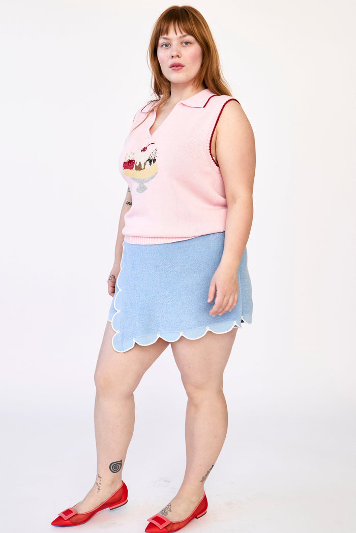 Rachel Antonoff - Split Sleeveless Polo -