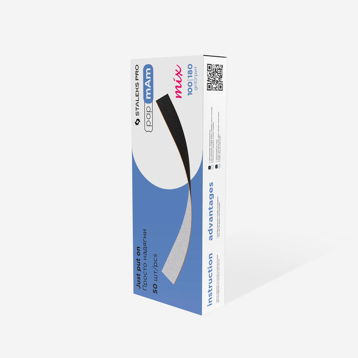 Staleks Disposable double-sided files papmAm Mix EXPERT 22 100/180 grit (50 pc) Nail file Staleks
