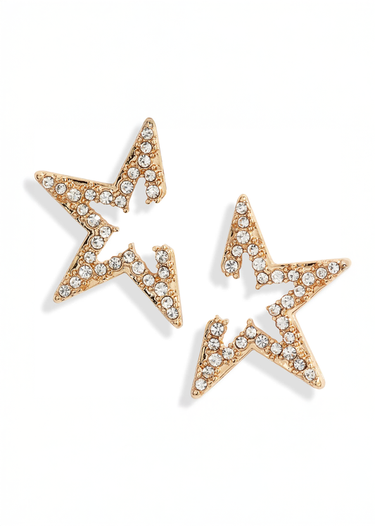 Ettika - Star Light Crystal Statement Stud Earrings -