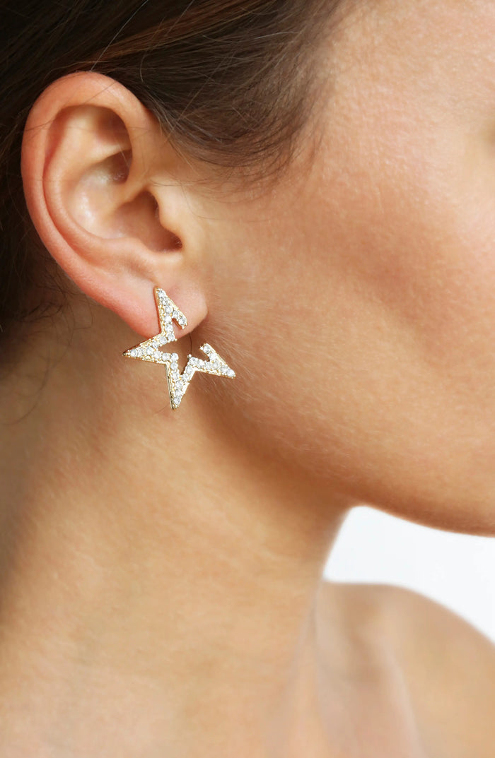 Ettika - Star Light Crystal Statement Stud Earrings -