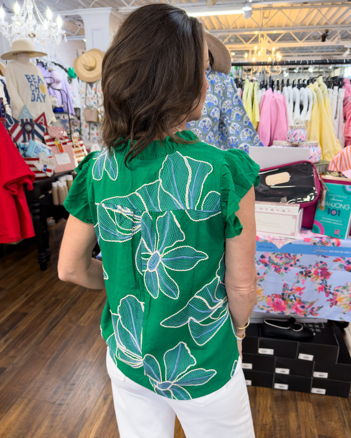 Statement Floral Embroidered Top