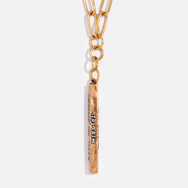 Stay Calm Klink Necklace: Silver