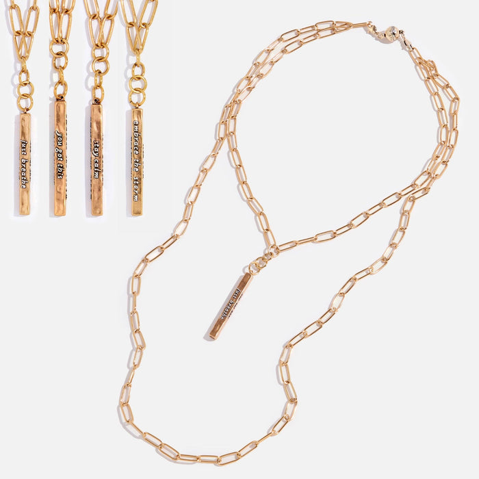 Stay Calm Klink Necklace: Silver