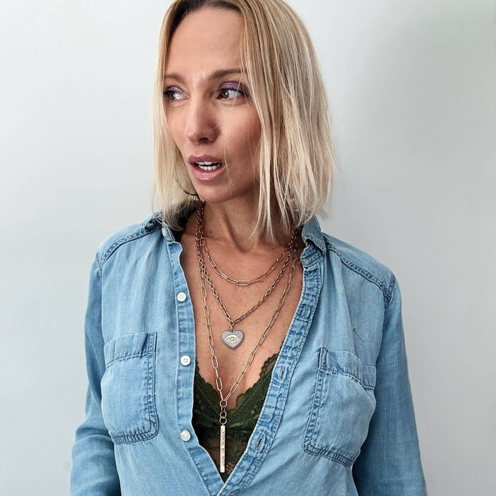 Stay Calm Klink Necklace: Silver