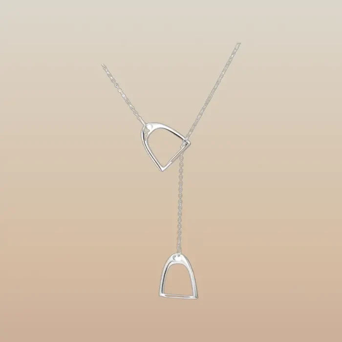 Sterling Silver Stirrup Chain Necklace