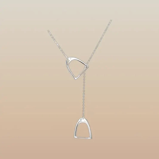 Sterling Silver Stirrup Chain Necklace