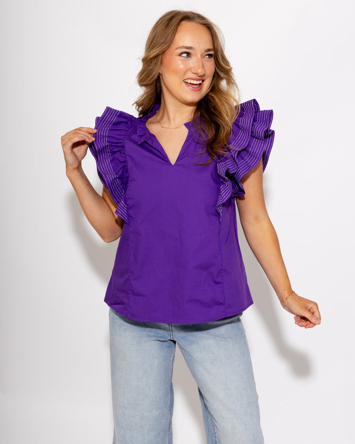 Stitch Detail Game Day Top