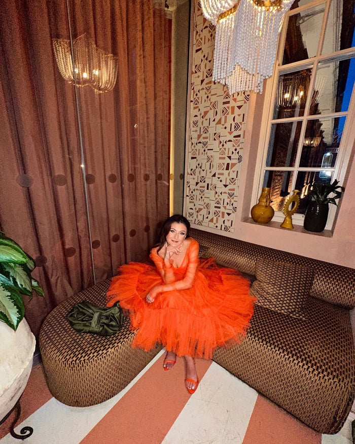 Strapless Tulle Mini Dress