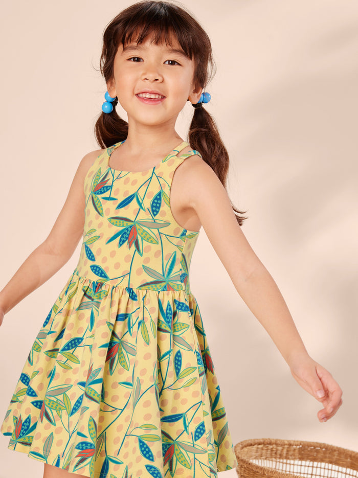 Strappy Back Skirted Dress