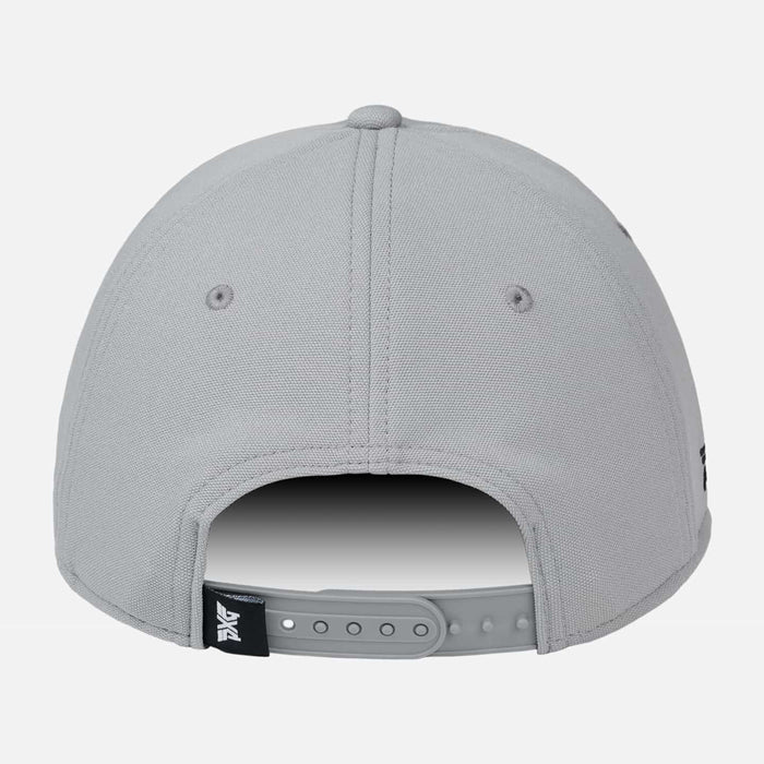 Stretch Patch Snapback Hat in Grey, back view