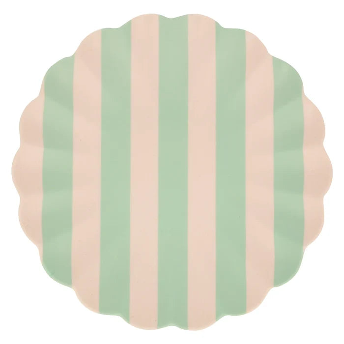 Meri Meri - Stripy Reusable Bamboo Large Plates -