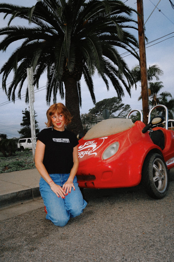 Elizabeth Bay - Student Driver At Heart Baby Tee -