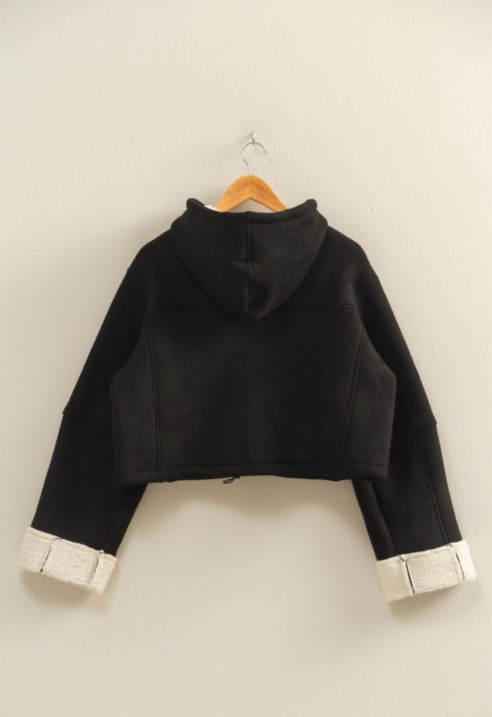 Suede Hooded Jacket