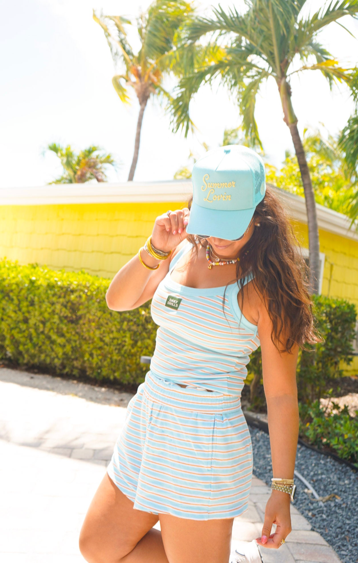 Summer Lovin - Baby Blue Canvas Trucker Hat