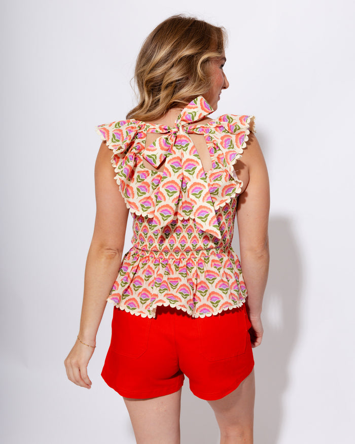 Summer Sunset Floral Top