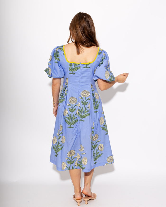 Sunny Trim Floral Midi Dress