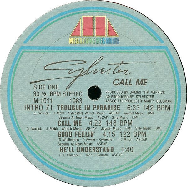 Sylvester - Call Me (1983 US Press)