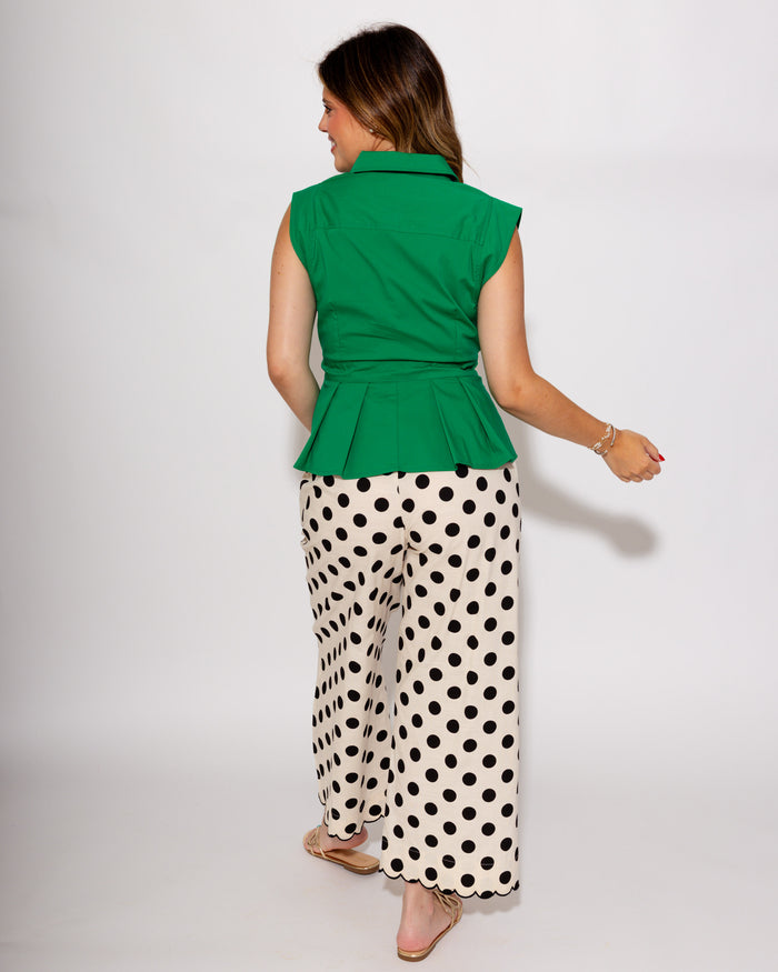 Tailored Sleeveless Cinch Top