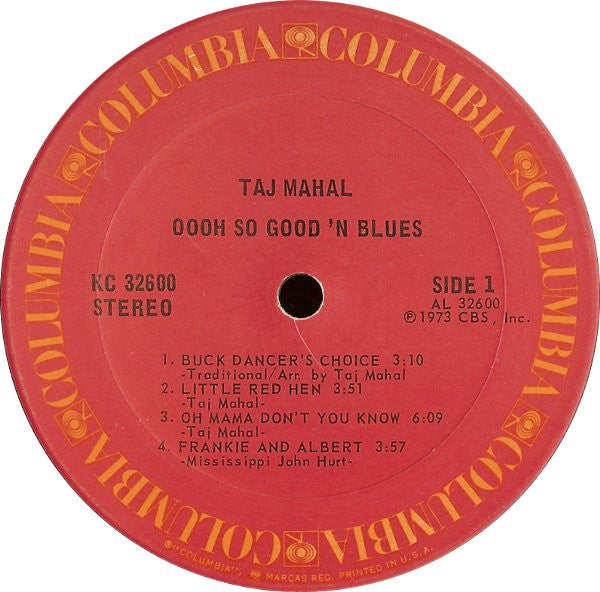 Taj Mahal - Oooh So Good 'N Blues (1973 US Press)