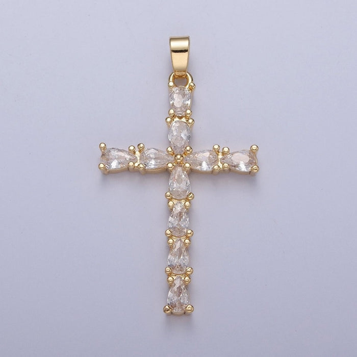 Teardrop Cross Charm