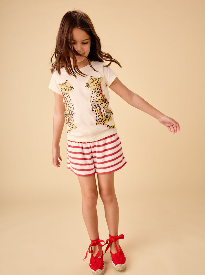 Terrycloth Stripe Shorts
