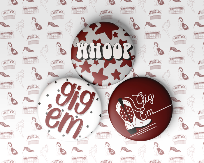 Texas A&M Game Day Buttons | Gameday Pins