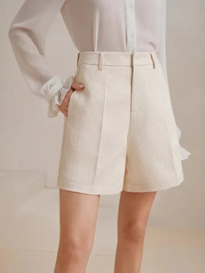 High-Waist Textured Shorts - Allen Fitness | Fashion & Activewear UK