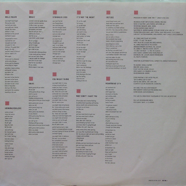 The Cars - Heartbeat City (LP) [US] 1st (Mint (M))