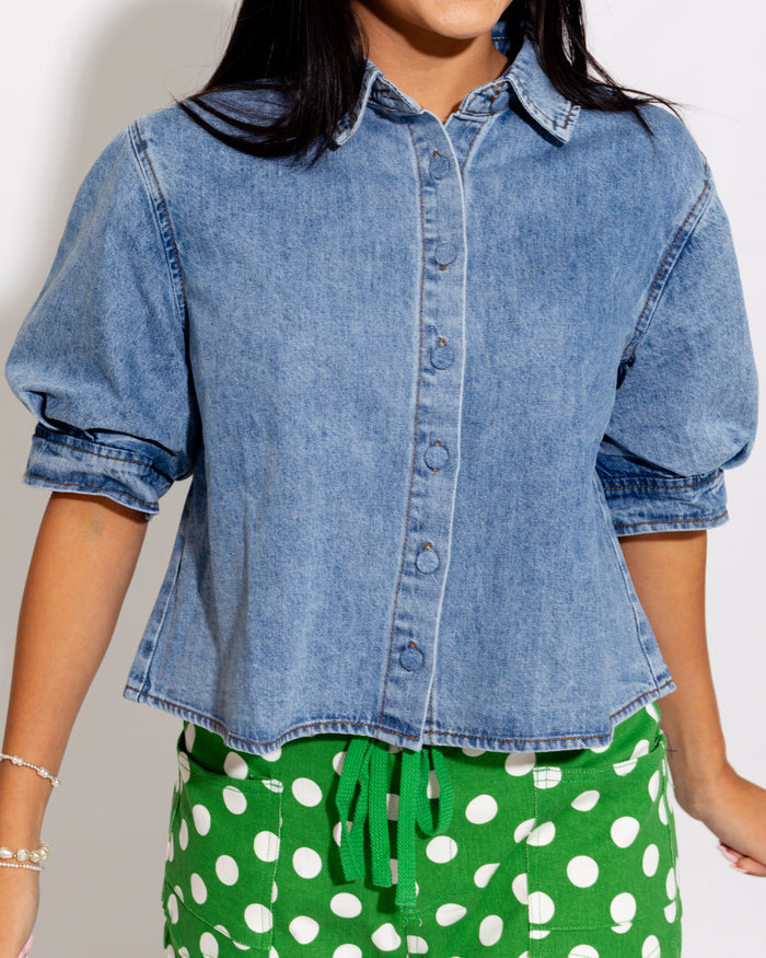 The Denim Darling Button-Up Top