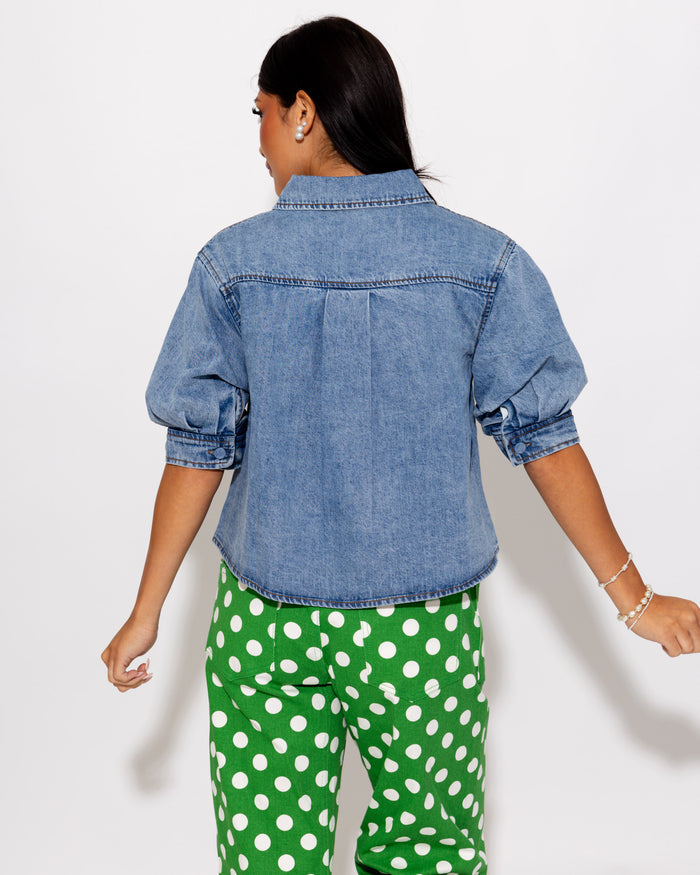 The Denim Darling Button-Up Top