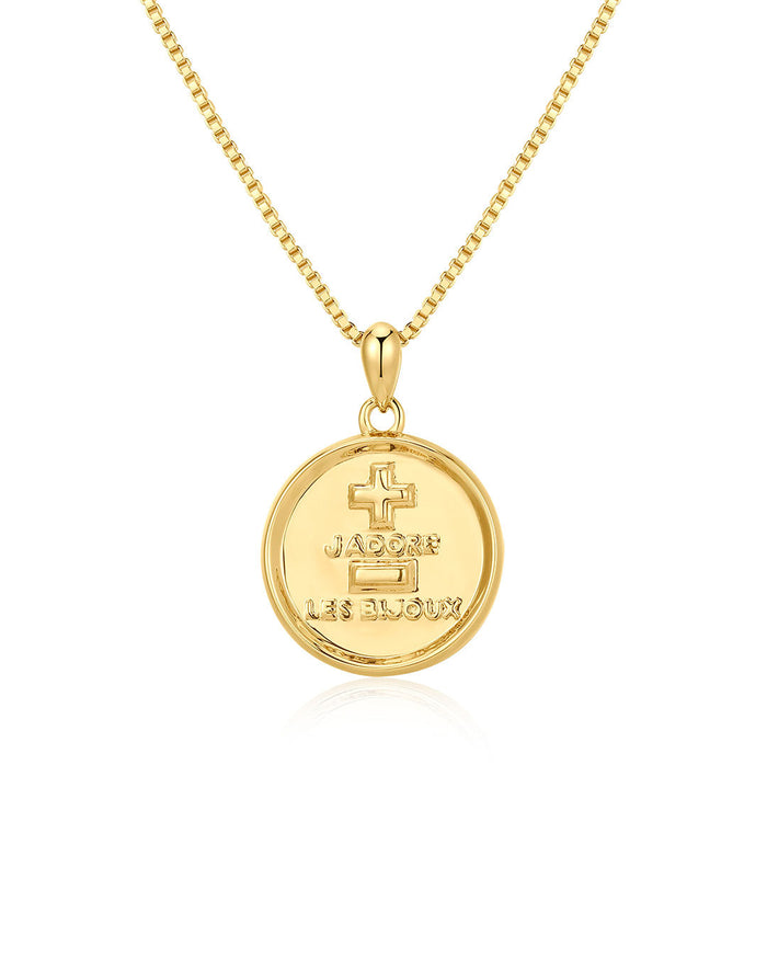 Luv Aj - The 'I Love Jewelry' Coin Necklace - Gold