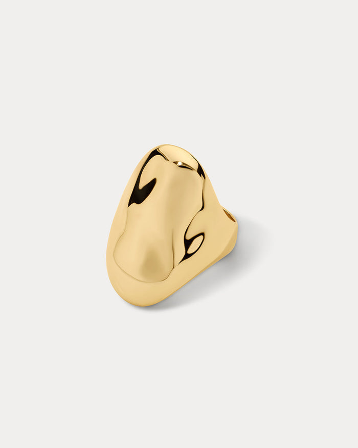 Luv Aj - The Liquid Metal Statement Ring - Gold