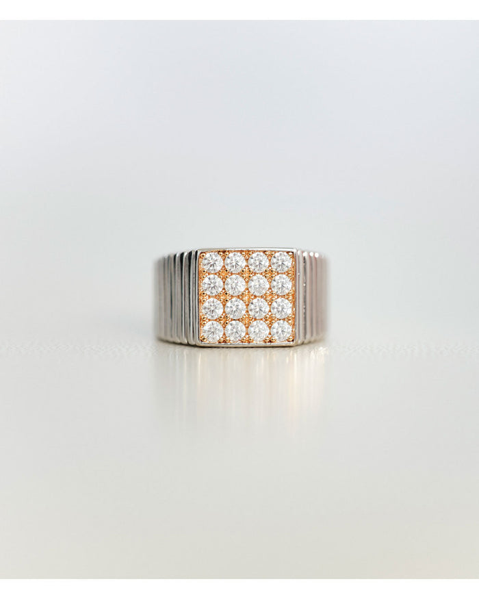 Luv Aj - The Pave Square Signet Ring -