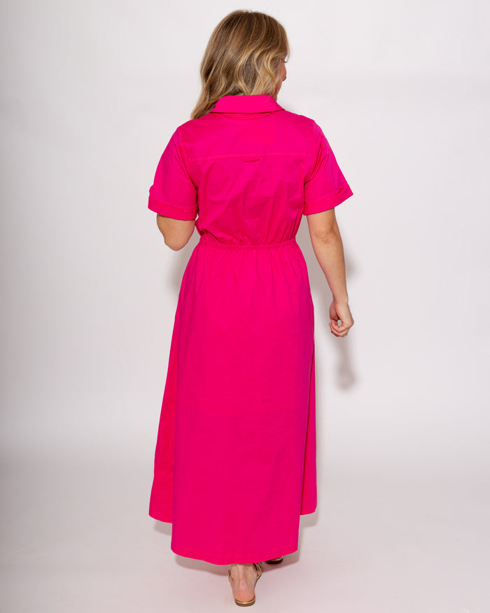 The Perfect Pink Midi Dress