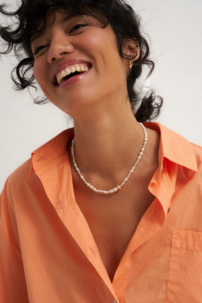 Be Idle - The Poplin Button Down - Peach -
