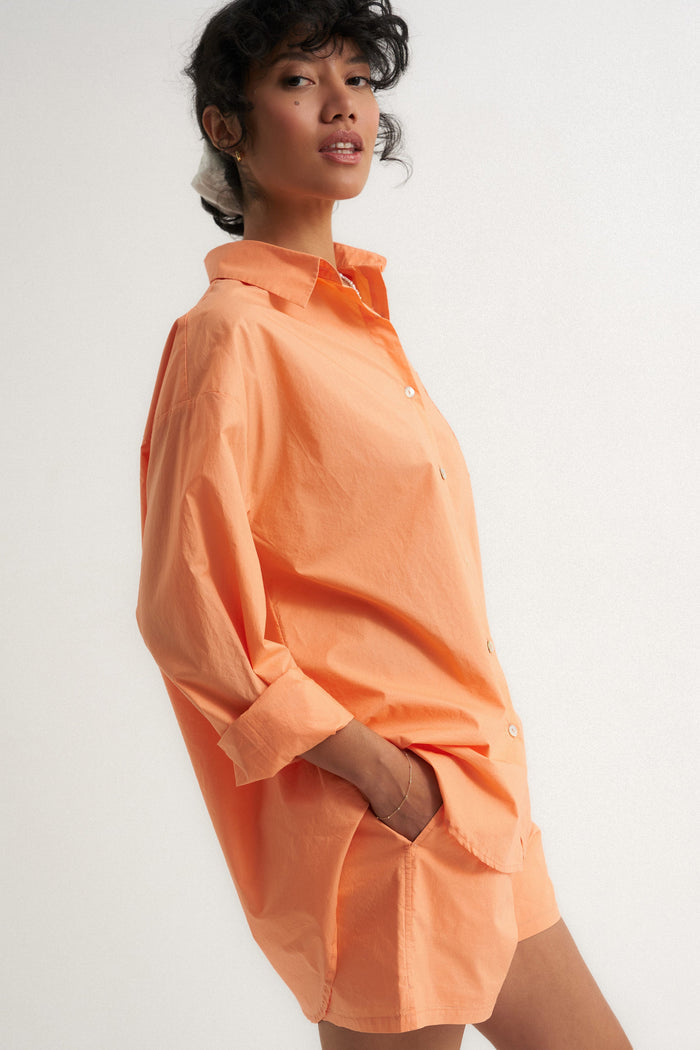 Be Idle - The Poplin Button Down - Peach -