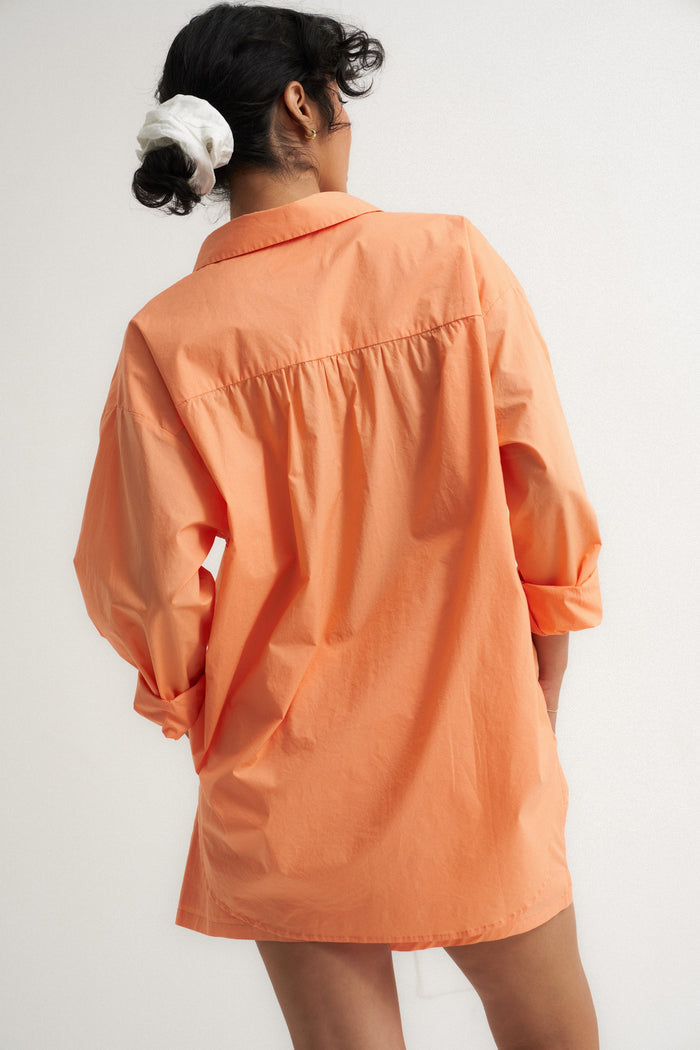 Be Idle - The Poplin Button Down - Peach -