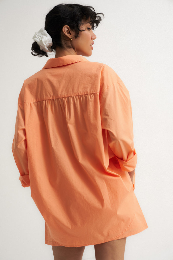 Be Idle - The Poplin Button Down - Peach -