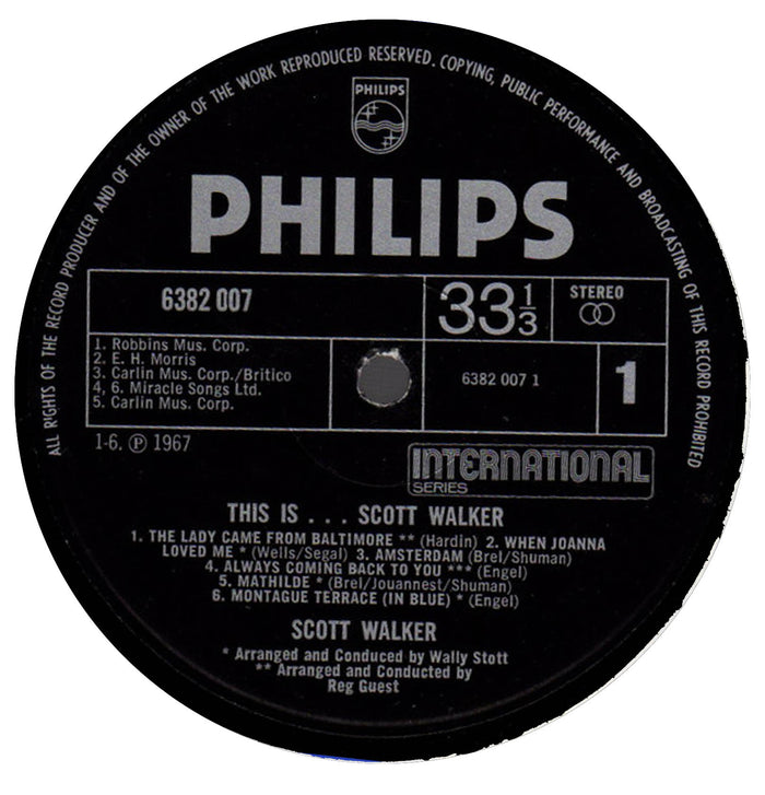 This Is...Scott Walker (1972, UK Comp)