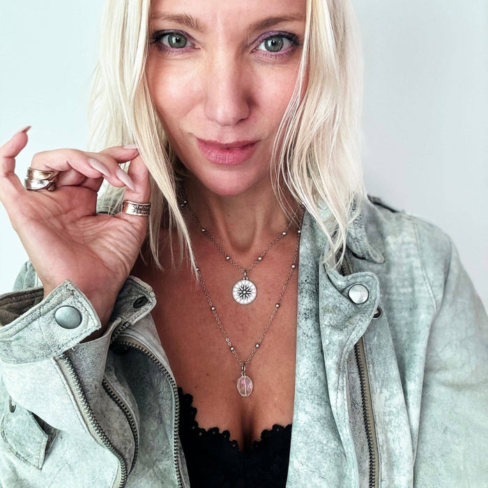 "This Too Shall Pass" Star Dainty Necklace: Gold