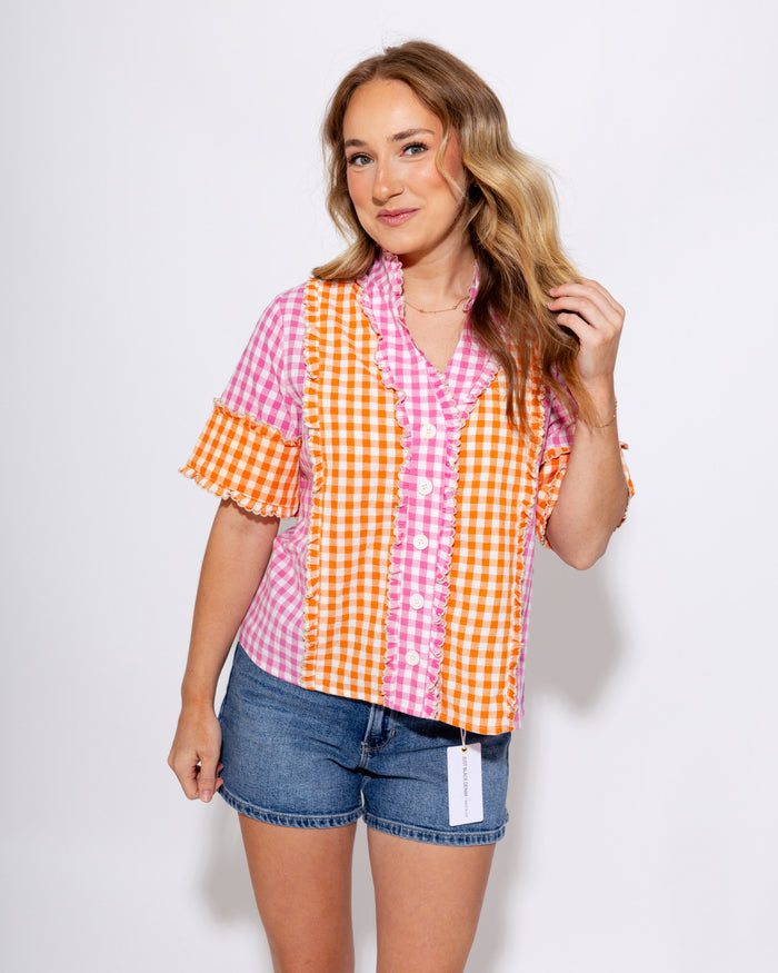 THML | Gingham Charm Top