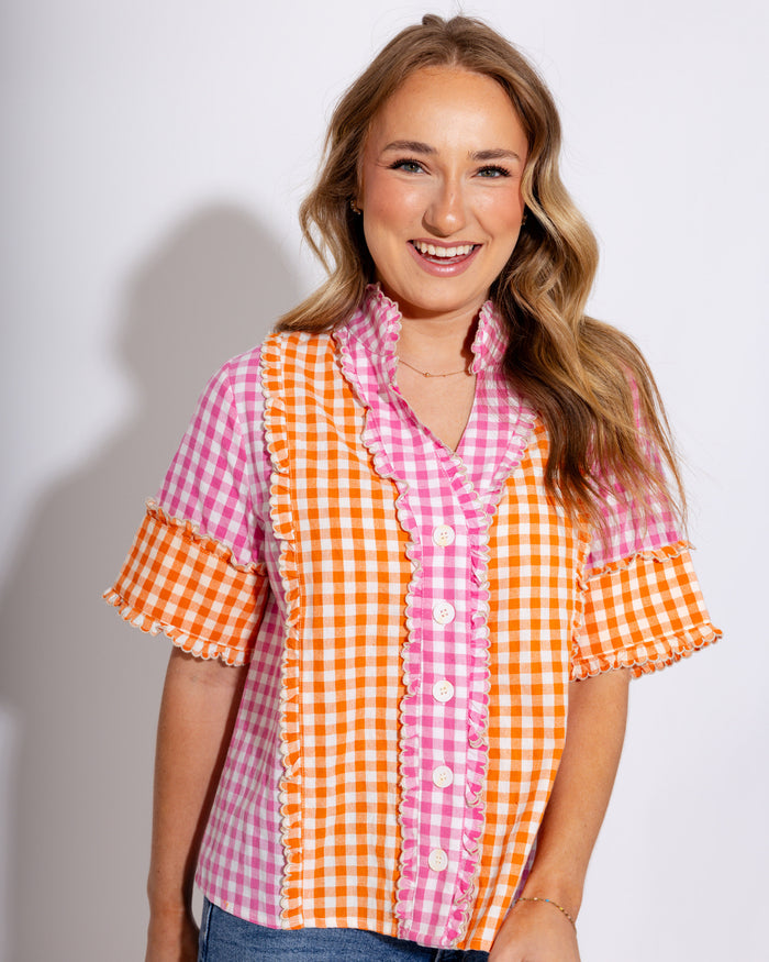 THML | Gingham Charm Top